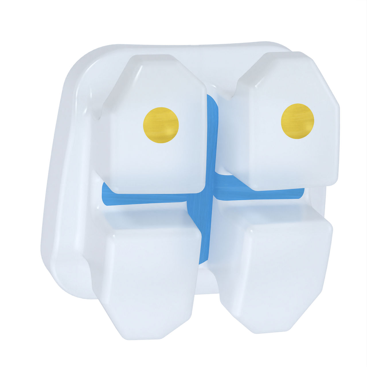 3M™ Clarity™ Advanced Ceramic Brackets, .022, Upper, Universal, Bicuspid, -7T/0A, APC™ PLUS, 5006-311, 5 Bkts/Pk