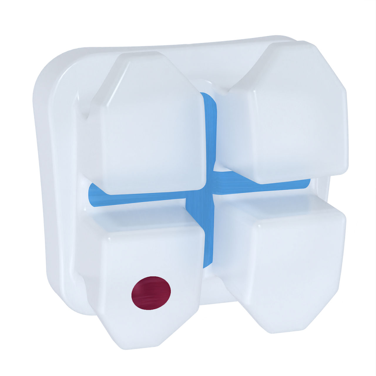 3M™ Clarity™ Advanced Ceramic Brackets, .022, Lower, Right, Cuspid, 0T/3A, APC™ PLUS, 5006-352, 5 Bkts/Pk