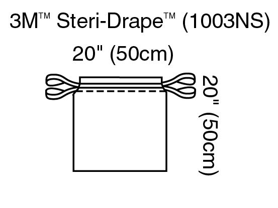 3M™ Steri-Drape™ Isolatiezak met trekkoordsluiting, 1003NS, 50 cm x 50 cm, Niet Steriel, 200 stuks/overdoos