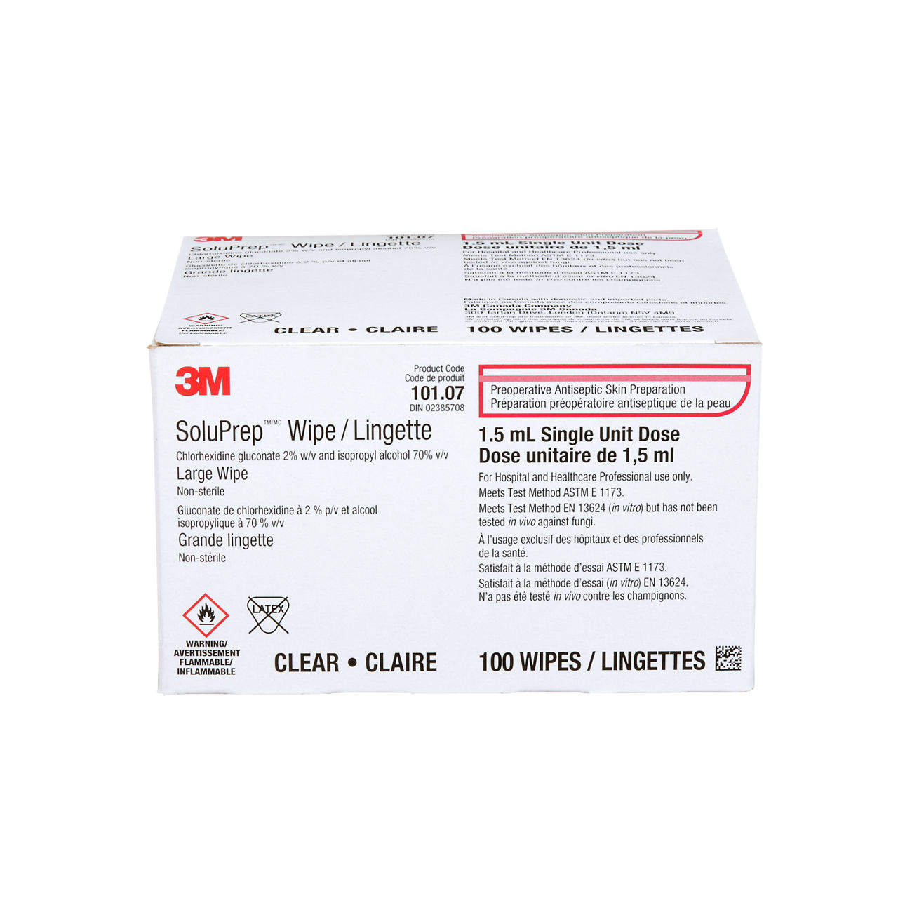 Lingette 3M™ SoluPrep™ (2 % p/v gluconate de chlorhexidine et 70 % v/v alcool isopropylique)