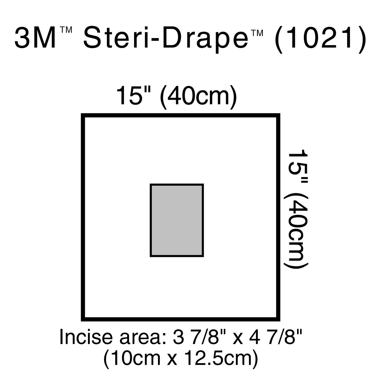 3M™ Steri-Drape™ 1021 Coberutra Quirúrgica con Campo de Incisión 40cm x 40cm, 10UN/CJA 4CJA/EBJE