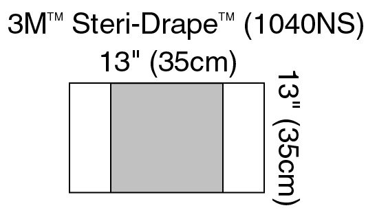 3M™ Steri Drape™ 1 Inzisionsfolie, 60 cm x 35 cm, 200/Case