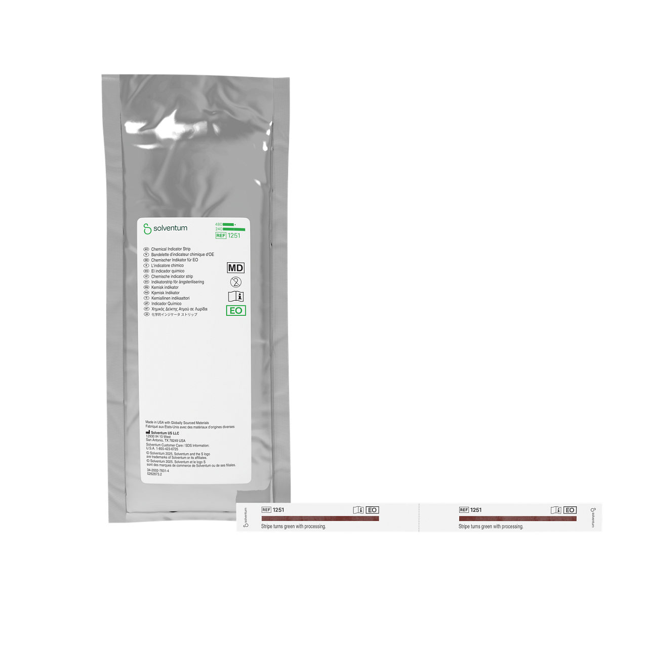 Solventum™ EO Bandelette d’indicateur chimique, 1251, 240/CAR