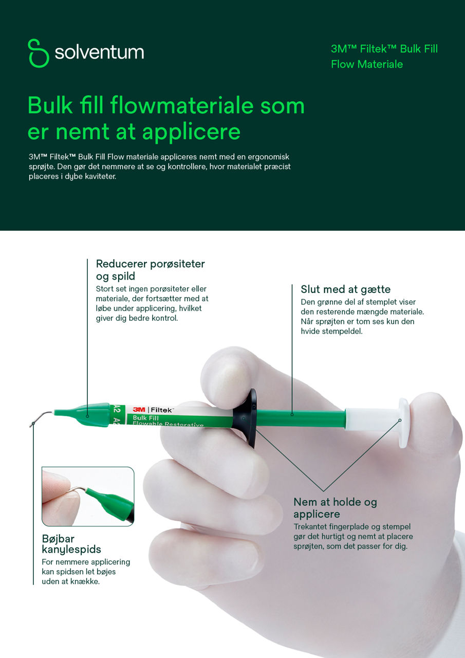 Filtek™ Bulk Fill Flow materiale, brochure