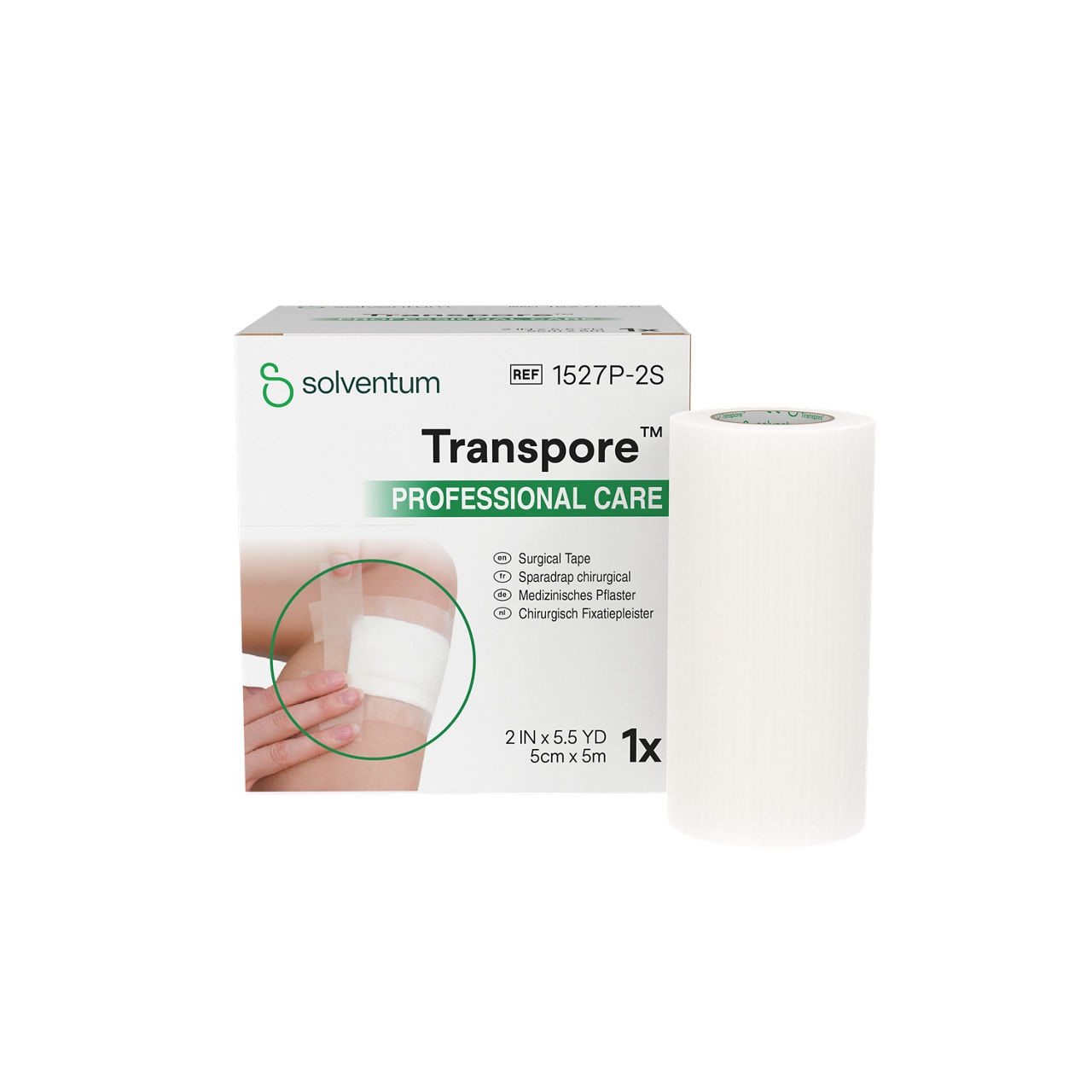 Solventum™ Transpore™ Surgical tape, 1527-2, 5 cm x 9,1 m (2 in x 10 yd), 6/CAR