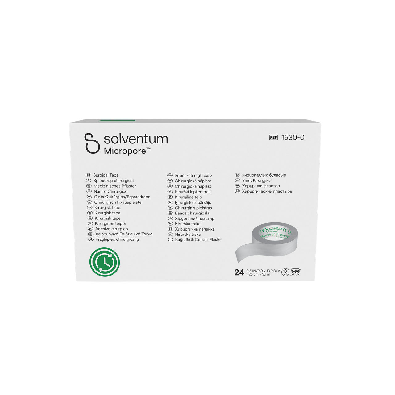 Solventum™ Micropore™ Surgical Tape, 1530-0 - Front, Center, In Packaging (1C1)