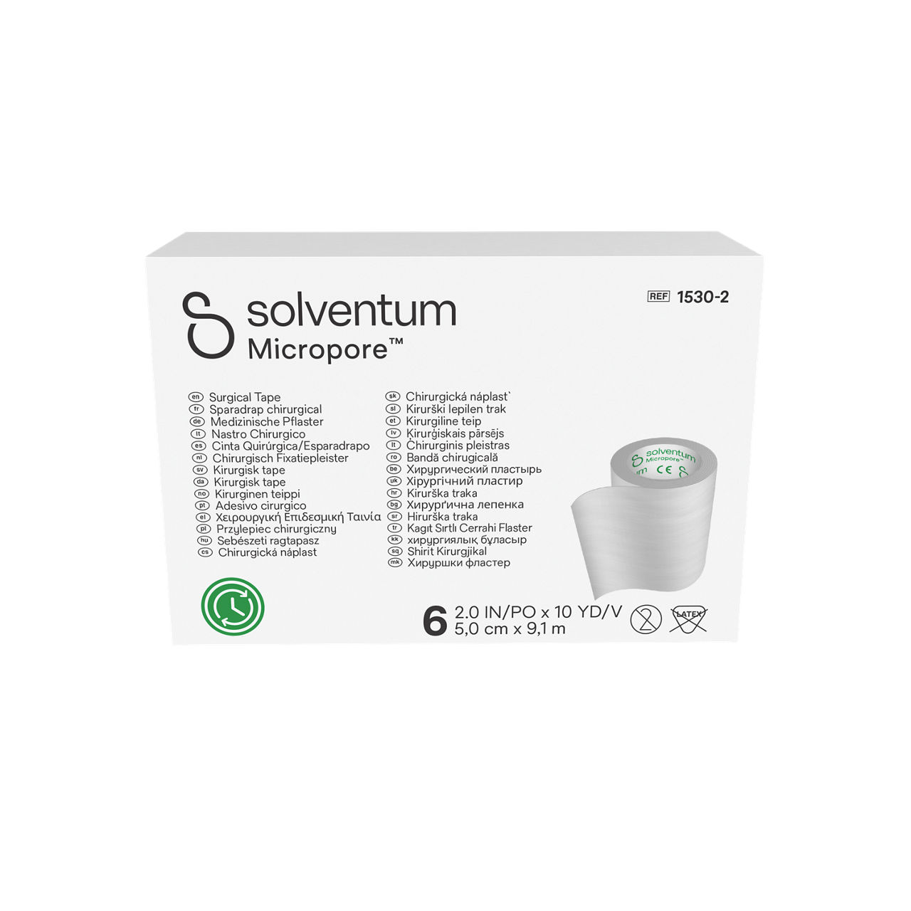 Solventum™ Micropore™ Surgical Tape, 1530-2 - Front, Center, In Packaging (1C1)