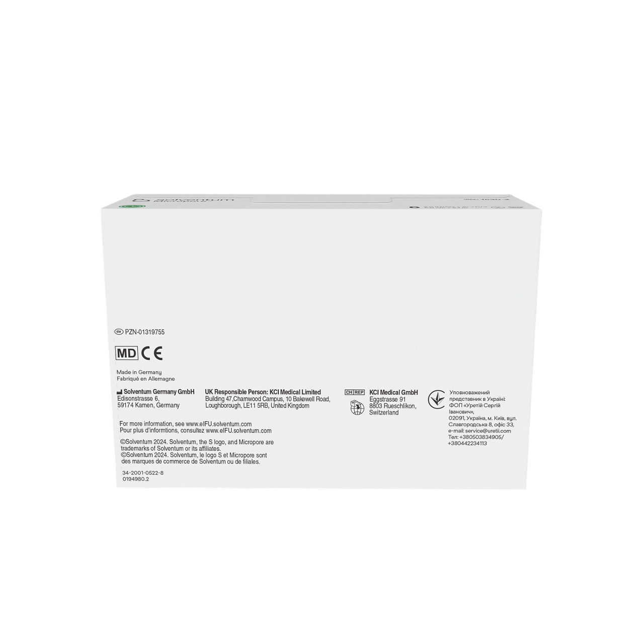Solventum™ Micropore™ Surgical Tape, 1530-2 - Back, Center, In Packaging (7C1)
