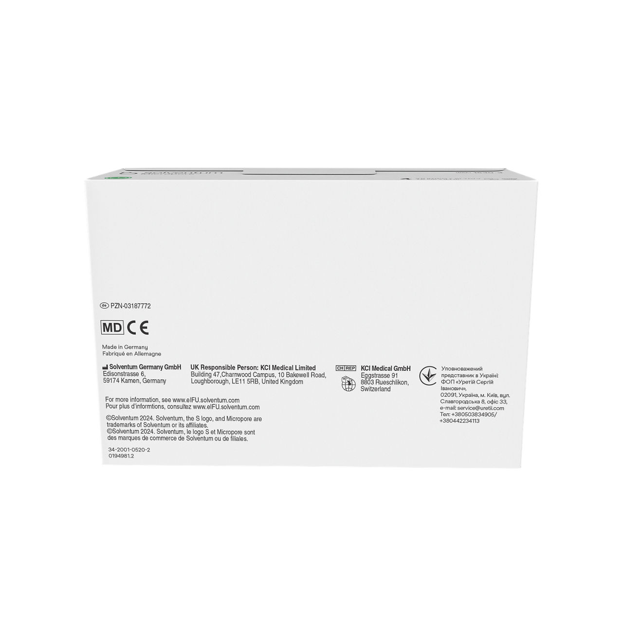 Solventum™ Micropore™ Surgical Tape, 1530-3 - Back, Center, In Packaging (7C1)