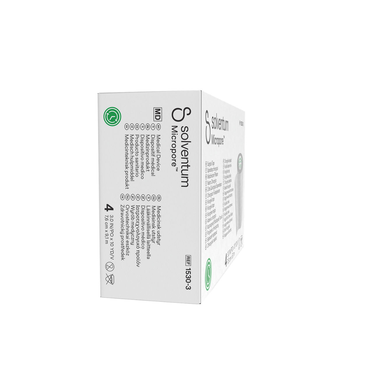 Solventum™ Micropore™ Surgical Tape, 1530-3 - Right, Center, In Packaging (8C1)