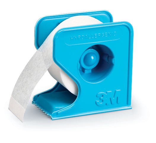3M™ Micropore™ Tape with Dispenser, 1535-1, 1 in x 10 yd, 12Roll/Carton, 10 Carton/Case