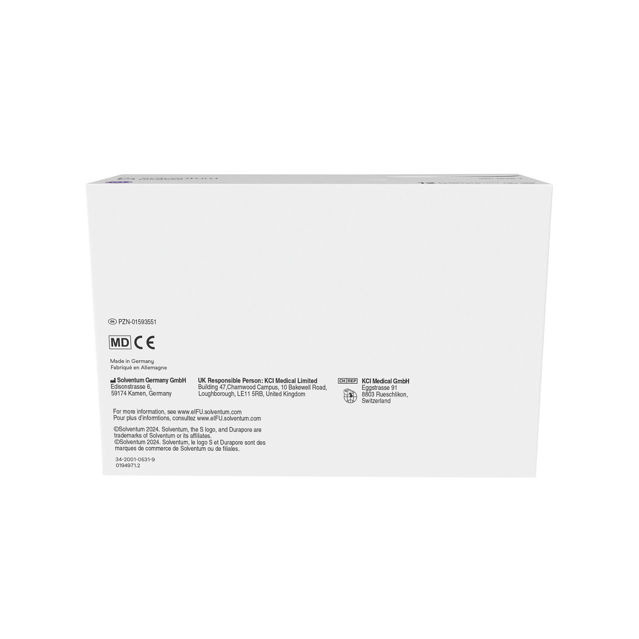 Solventum™ Durapore™ Surgical Tape, 1538-1, 1 in x 10 yd (2.5 cm x 9.1m), 12/CAR - Back, Center, In Packaging (7C1)