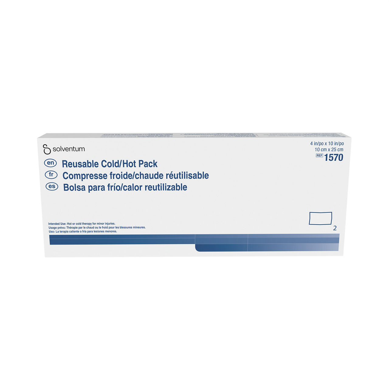 Solventum™ Reusable Cold/Hot Pack, 1570, 2/CAR, 10 CAR/CS, 20/CS  - Front, Center, In Packaging (1C1)