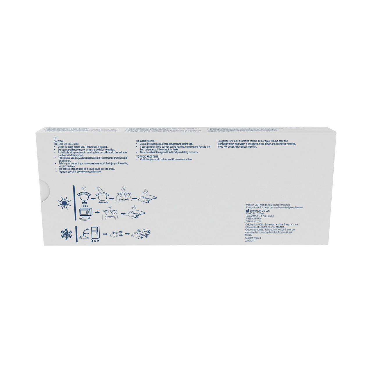 Solventum™ Reusable Cold/Hot Pack, 1570, 2/CAR, 10 CAR/CS, 20/CS  - Back, Center, In Packaging (7C1)