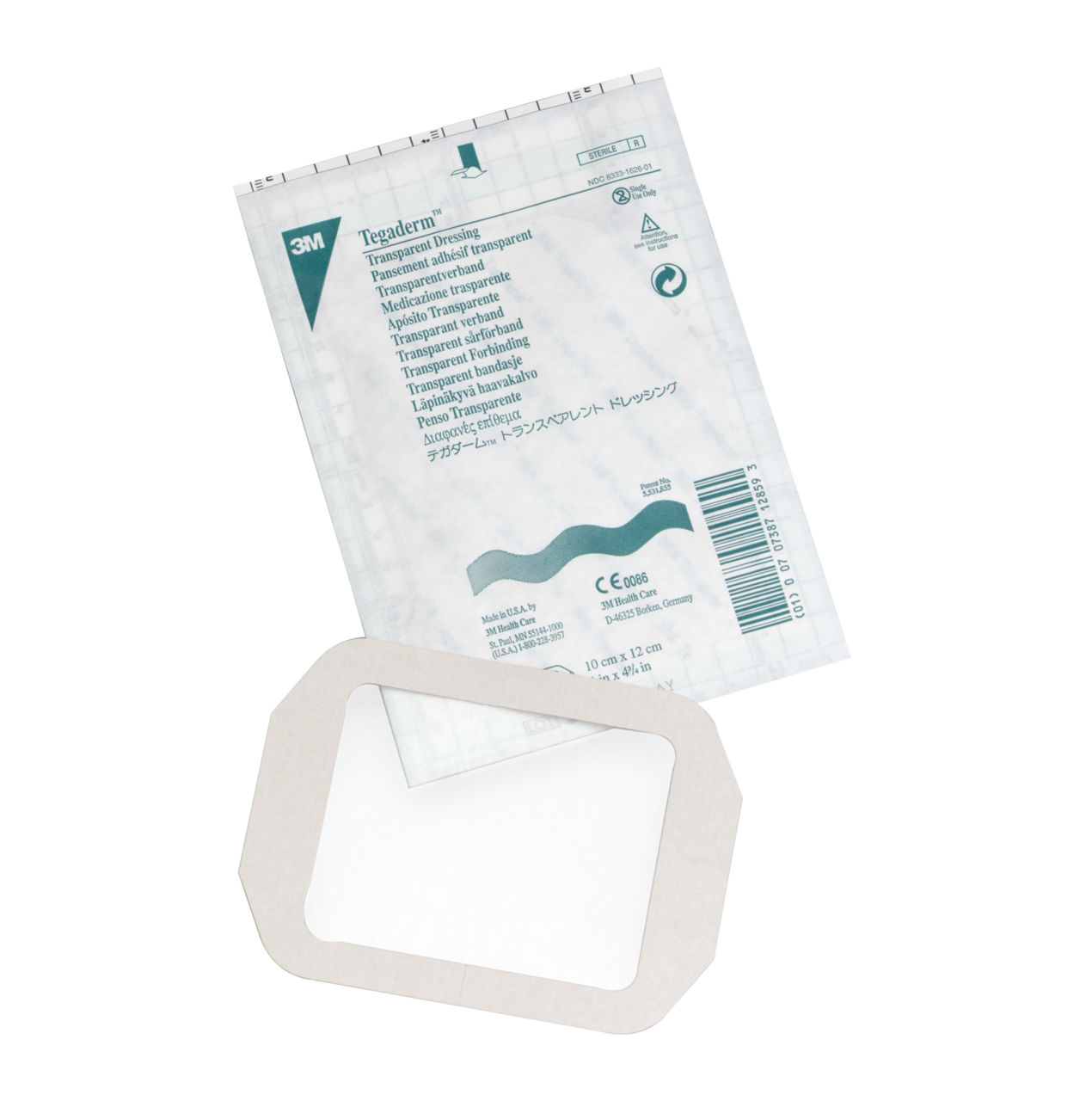 3M™ Tegaderm™ Transparent Film Dressing Frame Style, 1626, 4 in x 4-3/4 in (10 cm x 12 cm), 50/ct 4ct/Case