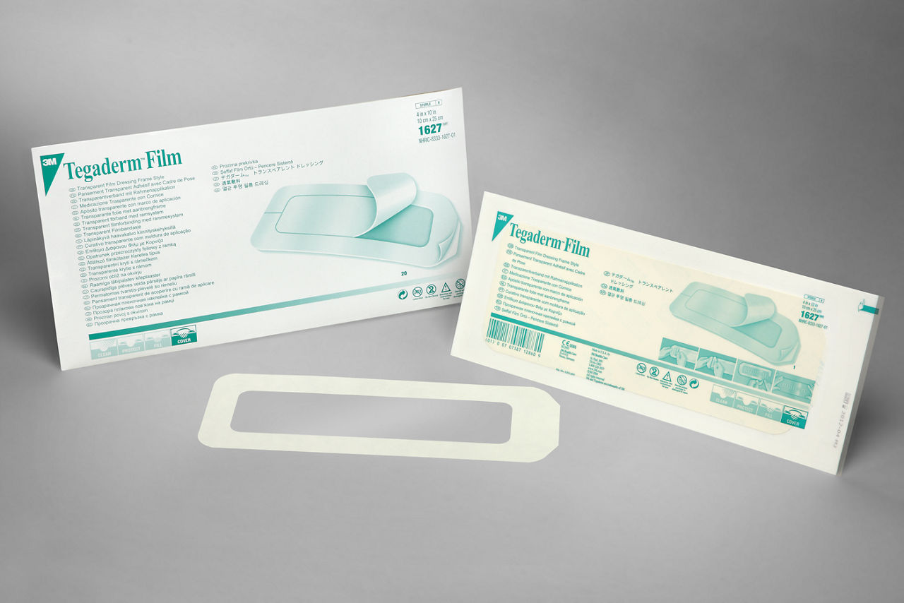 3M™ Tegaderm™ Apósito con lámina transparente 1627, 10 x 25 cm, 20 unidades/caja, 4 cajas/embalaje.