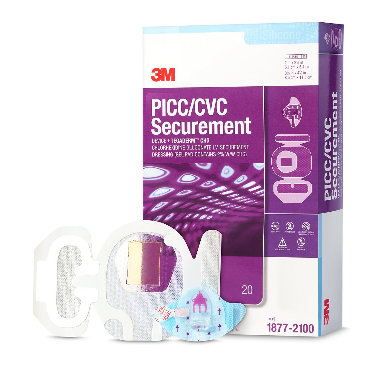 PICC/CVC Securement Device With Tegaderm CHG Dressing