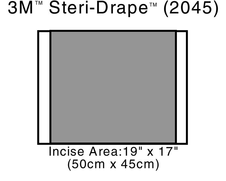 3M™ Steri Drape™ 2, Inzisionsfolie, 2045, Abmessung Inzisionsfeld 50 x 45 cm