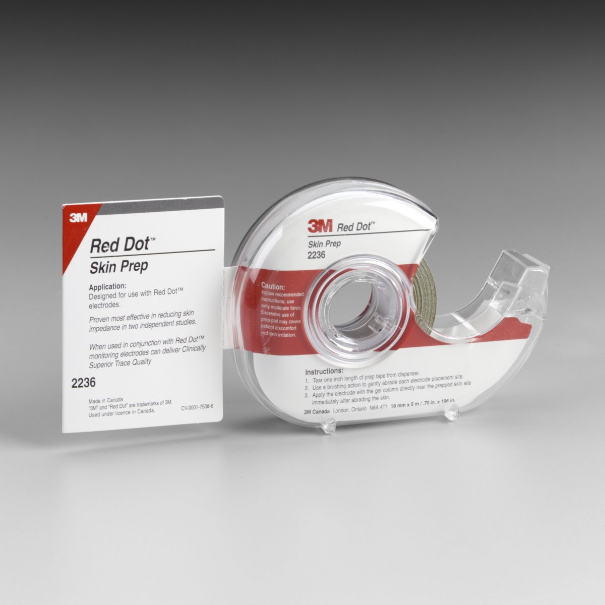 Red Dot Trace Prep Roll With Dispenser for Skin Abrasion