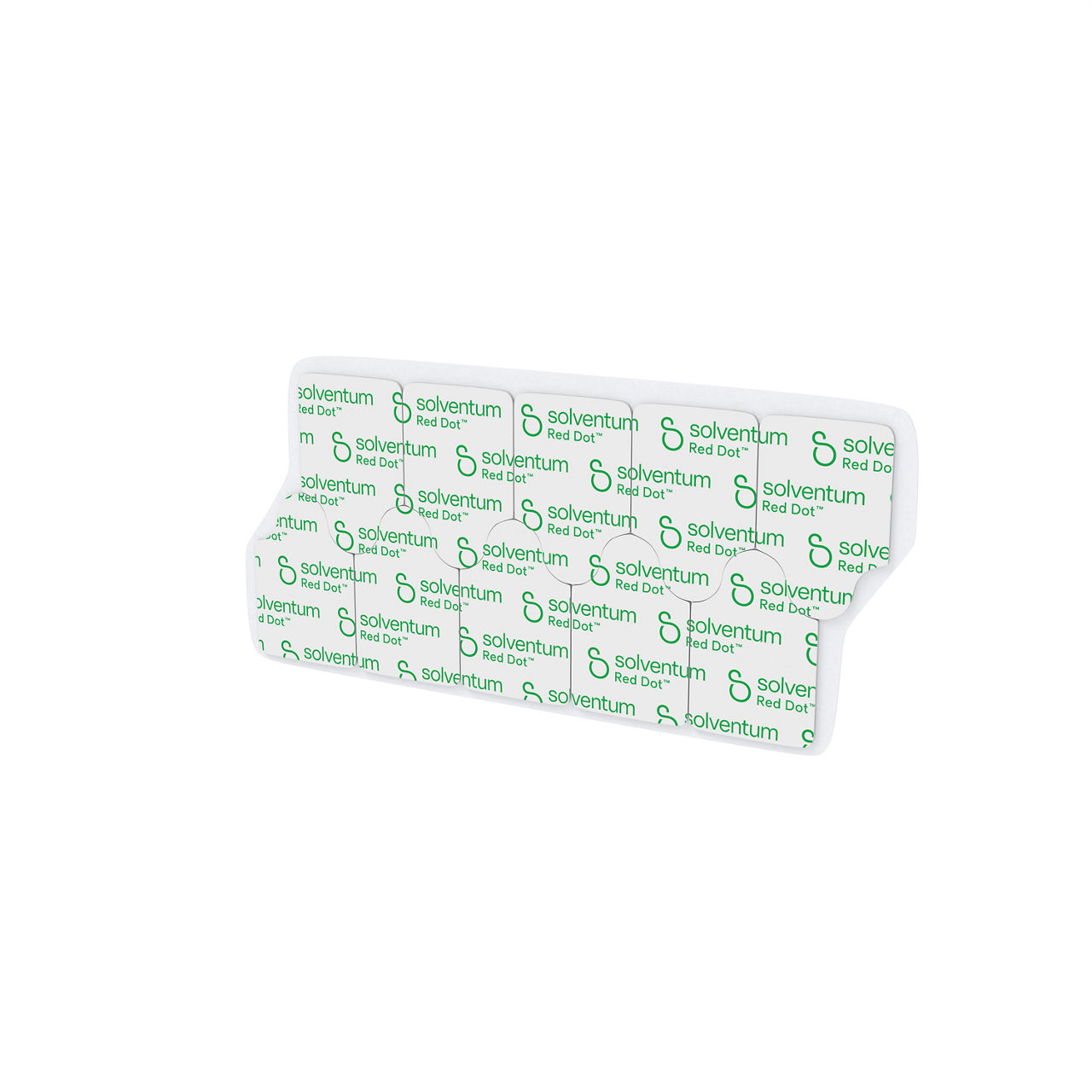 Solventum™ Red Dot™ Resting EKG Electrode, 2360, 0.8 in x 0.8 in (2 cmx2 cm), 10/CARD, 10 CARD/BAG, 40 BAG/CS, 4000/CS - Front, Right, Out of Packaging (1R0)