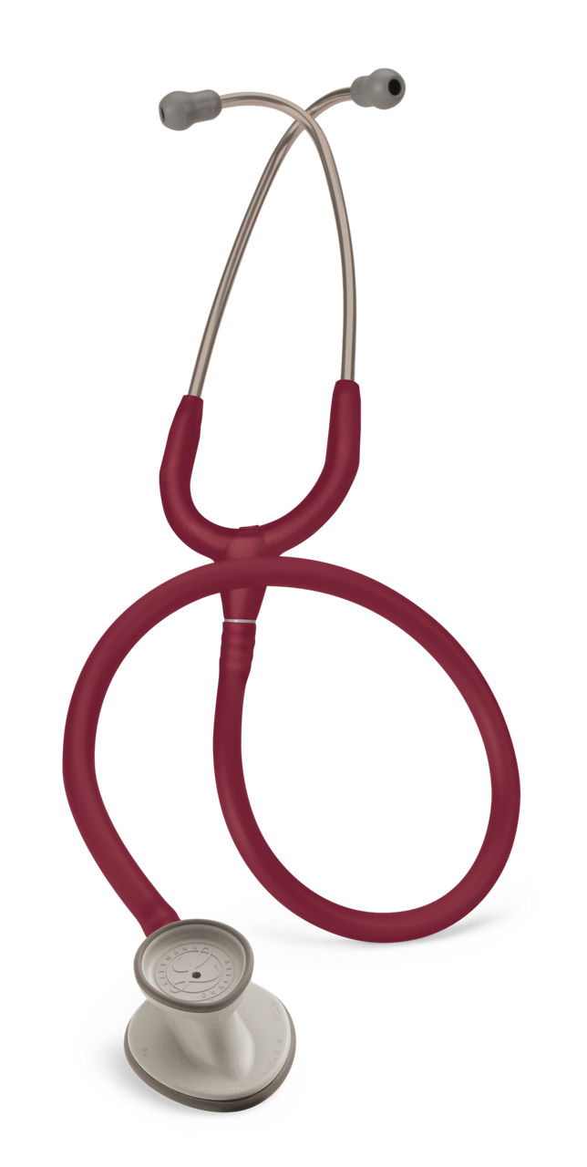 3M™ Littmann® Lightweight II S.E. Stethoscopes, 2451, Standard-Finish Chestpiece, Burgundy Tube, 28 in, 3 Each/Case