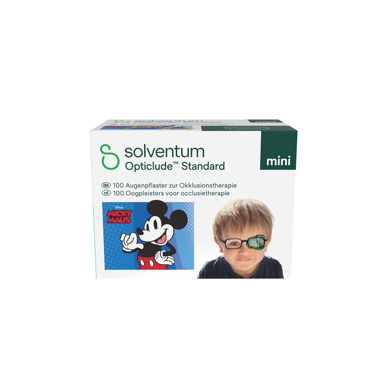 Solventum™ Opticlude™ Standard Eye Patches for Occlusion Therapy, 2537M D PB-100, Mini, 5 cm x 6 cm, 100/CAR - Front, Center, In Packaging (1C1)