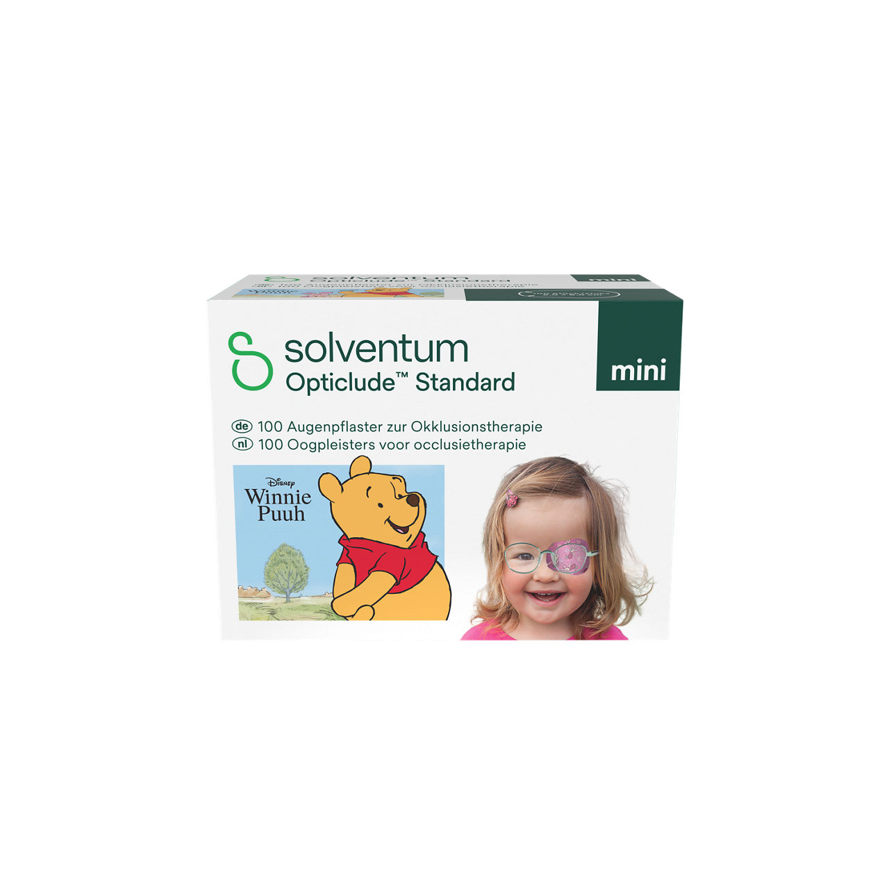Solventum™ Opticlude™ Standard Eye Patches for Occlusion Therapy, 2537M D PG-100, Mini, 5 cm x 6 cm, 100/CAR - Front, Center, In Packaging (1C1)