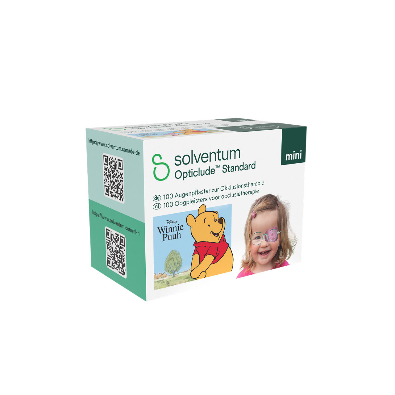 Solventum™ Opticlude™ Standard Eye Patches for Occlusion Therapy, 2537M D PG-100, Mini, 5 cm x 6 cm, 100/CAR - Front, Left, In Packaging (1L1)
