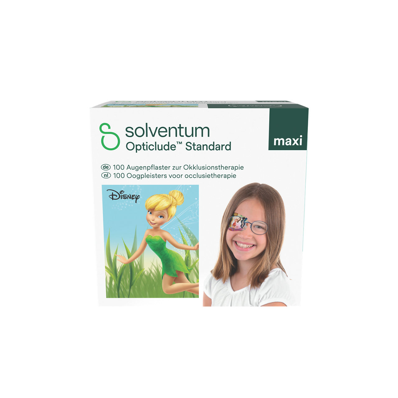 Solventum™ Opticlude™ Standard Eye Patches for Occlusion Therapy, 2539M D PG-100, Maxi, 5,7 cm x 8 cm, 100/CAR - Front, Center, In Packaging (1C1)