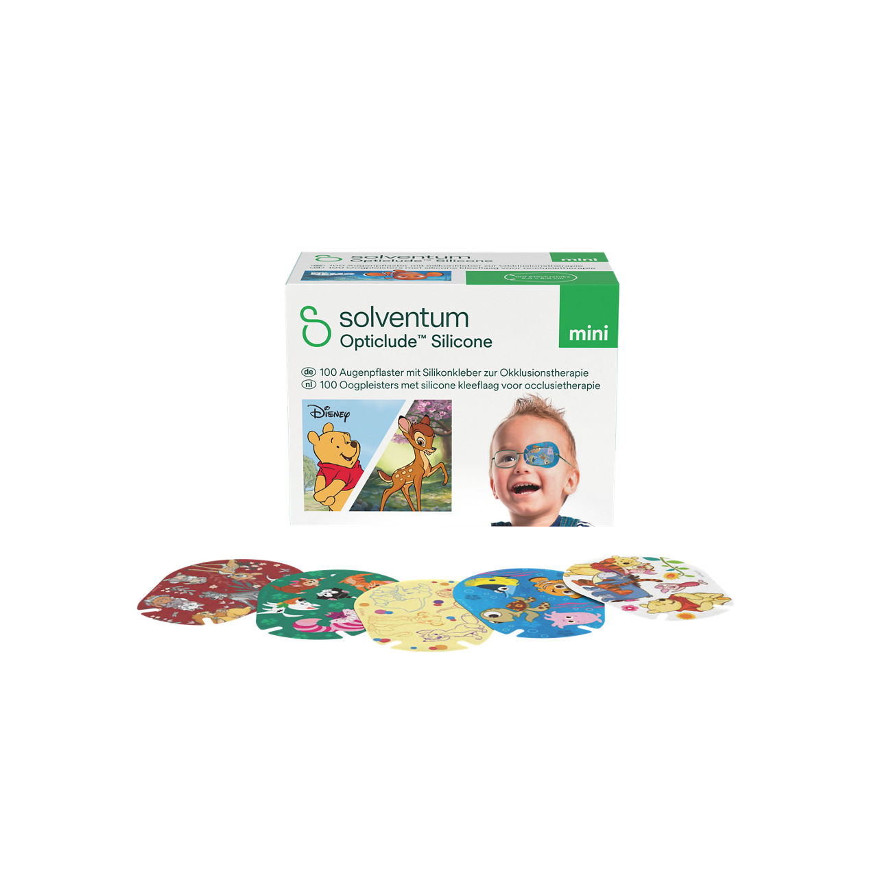 Solventum™ Opticlude™ Silicone Oogpleisters met silicone kleeflaag voor occlusietherapie, 2737 DB 100, Mini, 5 x 6 cm, 100 stuks