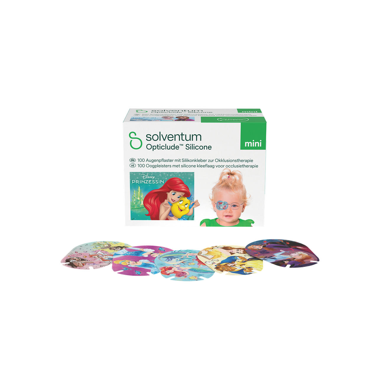 Solventum™ Opticlude™ Silicone Augenpflaster mit Silikonkleber zur Okklusionstherapie, 2737 DG 100, Mini, 5 cm x 6 cm, 100 Stück
