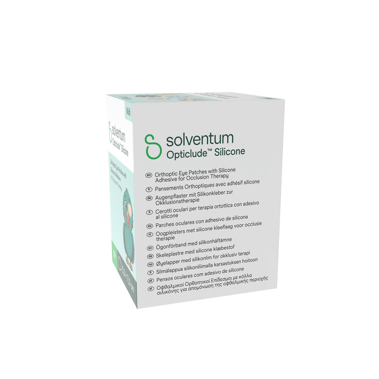 Solventum™ Opticlude™ Orthoptic Eye Patches, 2738 PB 50, Midi, Silicone, 50/PAC, 12 PAC/CS, 600/CS - Left, Center, In Packaging (2C1)