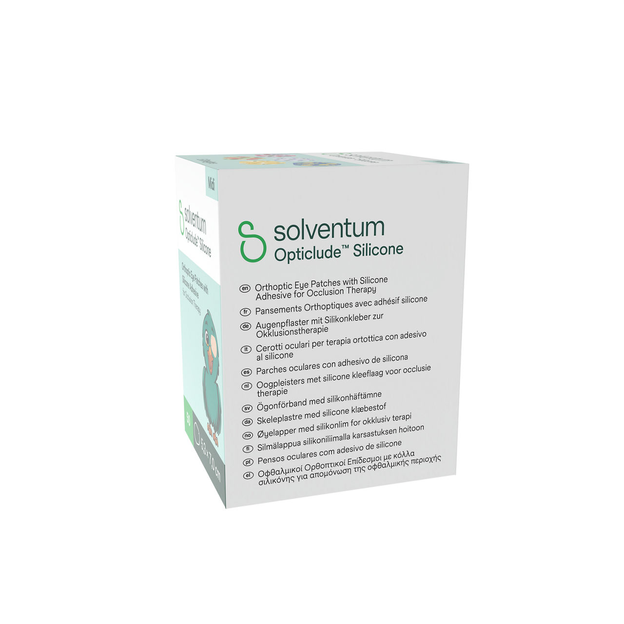 Solventum™ Opticlude™ Orthoptic Eye Patches, 2738 PG 50, Midi, Silicone, 50/PAC, 12 PAC/CS, 600/CS - Left, Center, In Packaging (2C1)