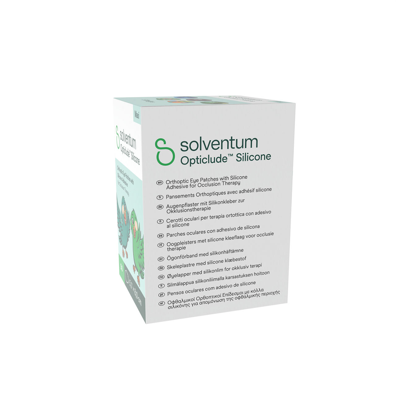 Solventum™ Opticlude™ Orthoptic Eye Patches, 2739 PB 50, Maxi,Silicone,50/PAC, 12 PAC/CS, 600/CS - Left, Center, In Packaging (2C1)