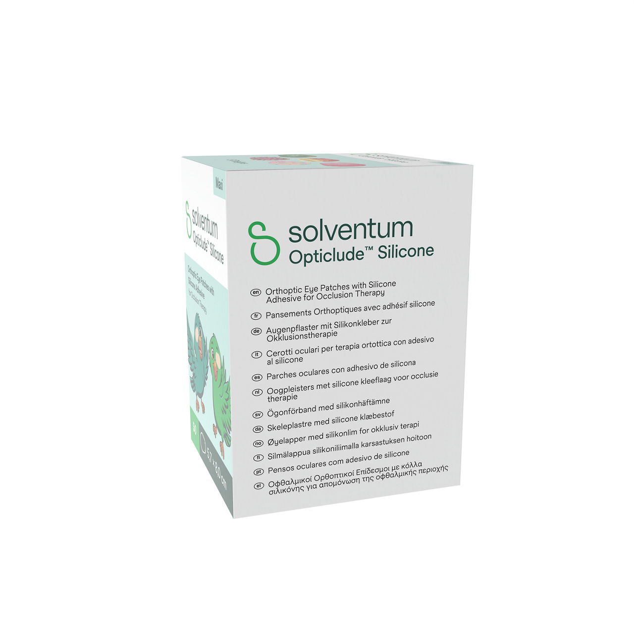 Solventum™ Opticlude™ Orthoptic Eye Patches, 2739 PG 50, Silicone, Maxi, 50/PAC, 12 PAC/CS, 600/CS - Left, Center, In Packaging (2C1)