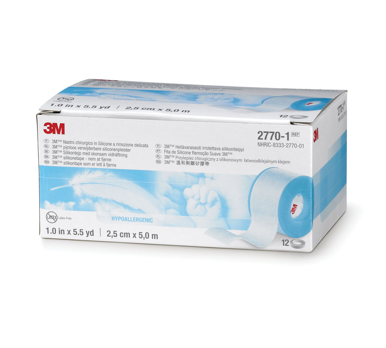 3M™ Micropore™ S Esparadrapo quirúrgico, 2770- 1, 2.5 cm x 5 m