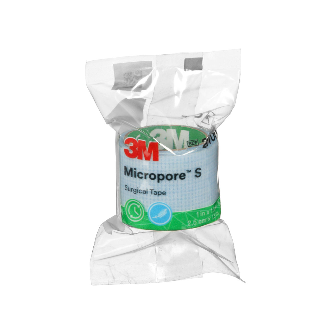 3M™ Micropore™ S Surgical Tape, 2770S-1, packaged single use, 2.5 cm x1.3 m, 100 Roll/Bag, 5 Bag/Case