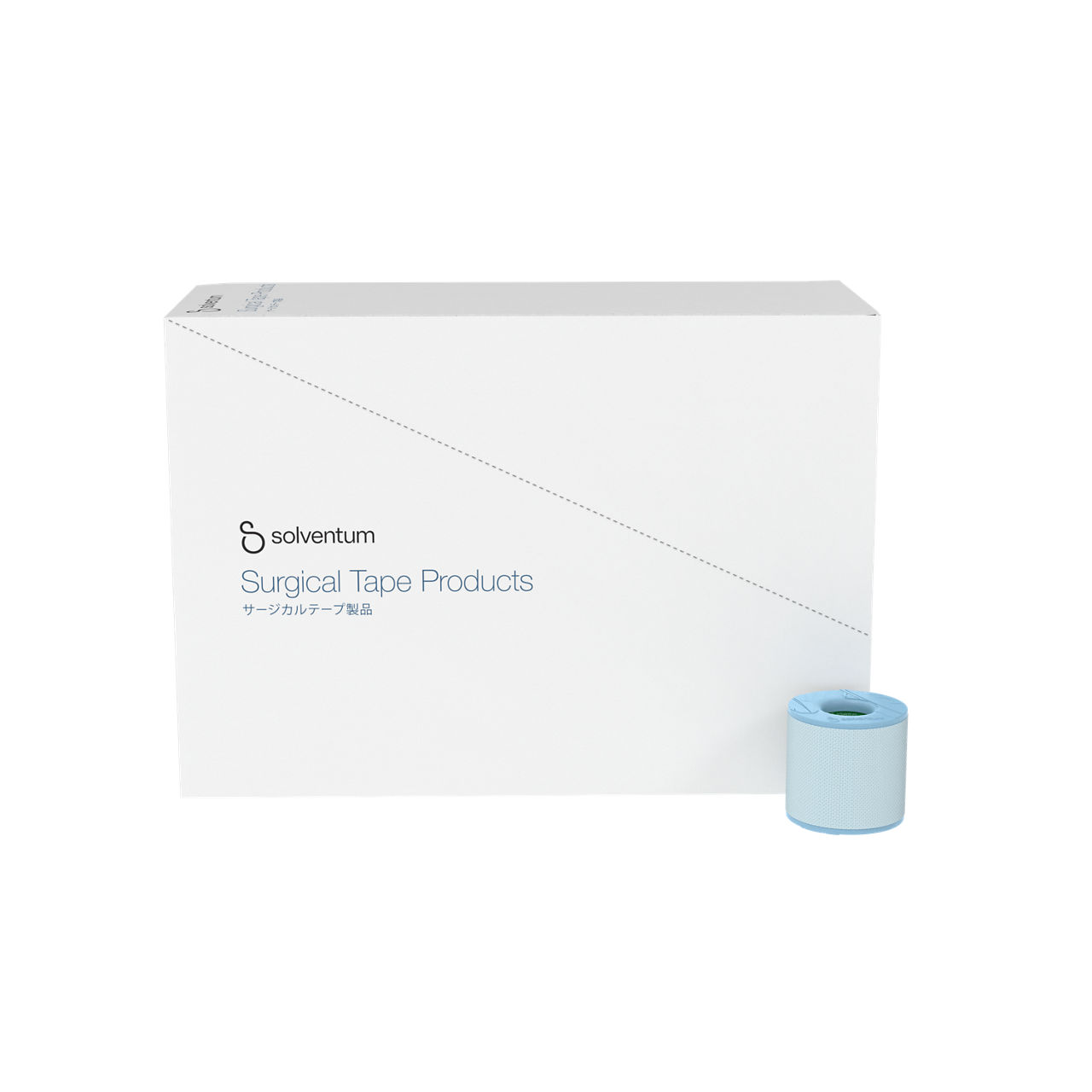 Solventum™ Micropore™ S Silicone Surgical Tape, 2775EP-1, 1 in x 5.5 yd (2.5 cm x 5 m), 1/BAG, 48 BAG/CS, 48/CS - Front, Center, In and Out of Packaging (1C10)