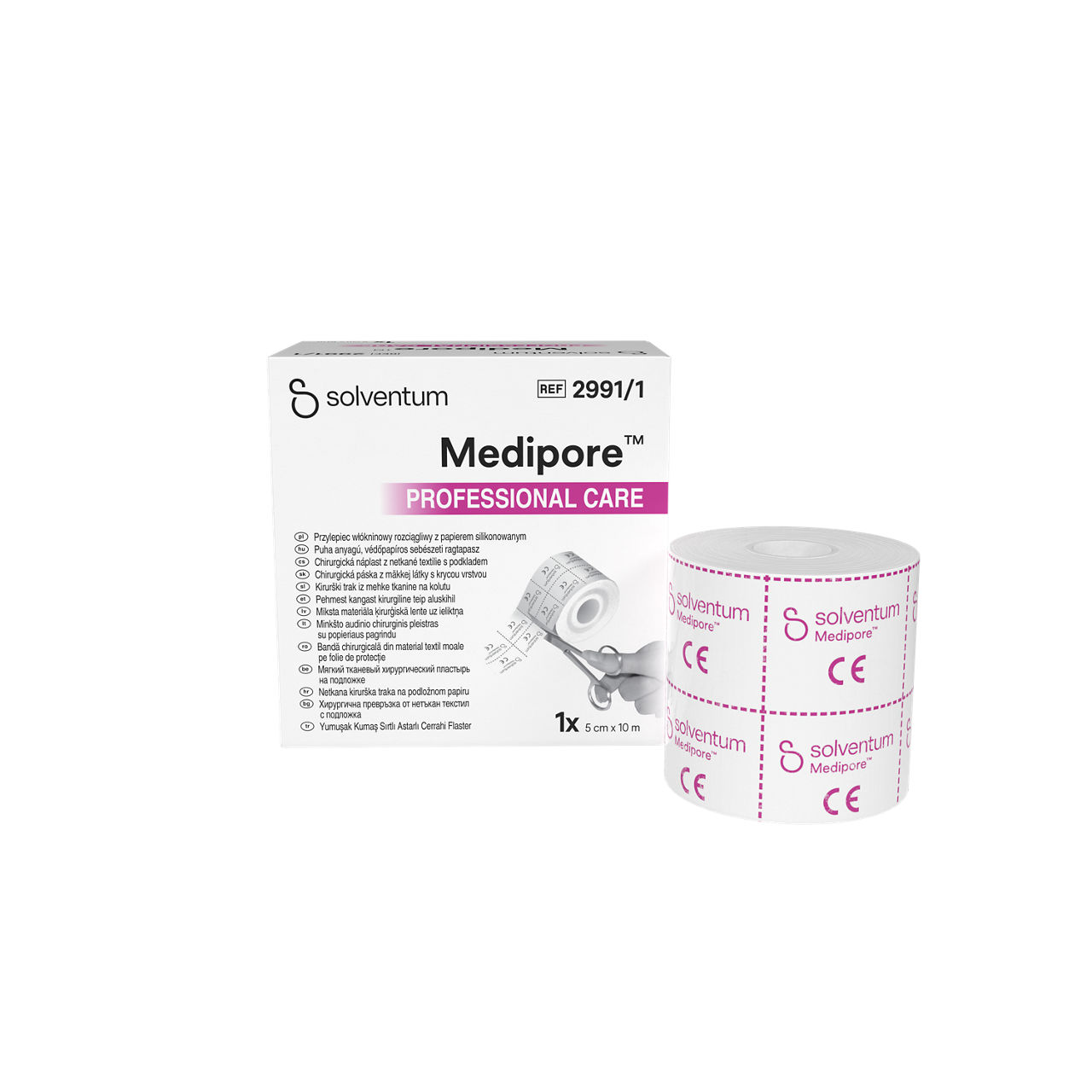 Solventum™ Medipore™ Professional Care Sparadrap non-tissé multi-extensible, 2991/1, 5 cm x 10 m, 1/CAR