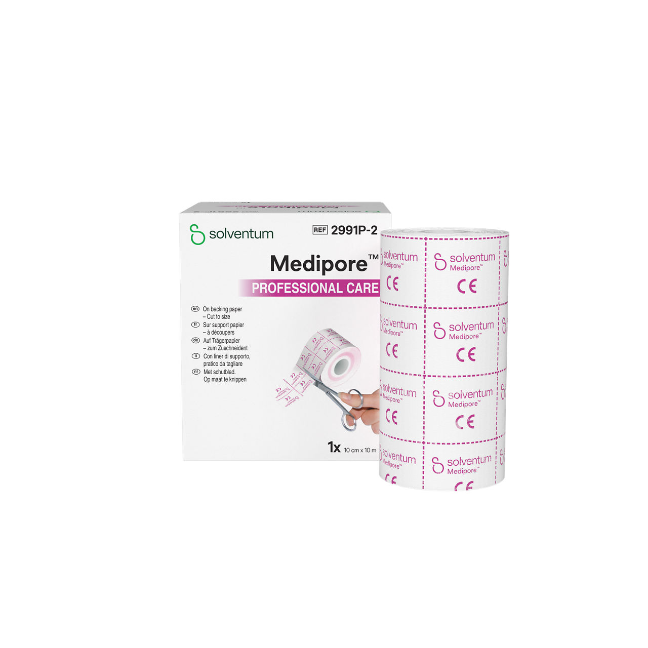 Solventum™ Medipore™ Professional Care Sparadrap non-tissé pour la fixation de pansements, 2991P-2, 10 cm x 10 m, 1/CAR