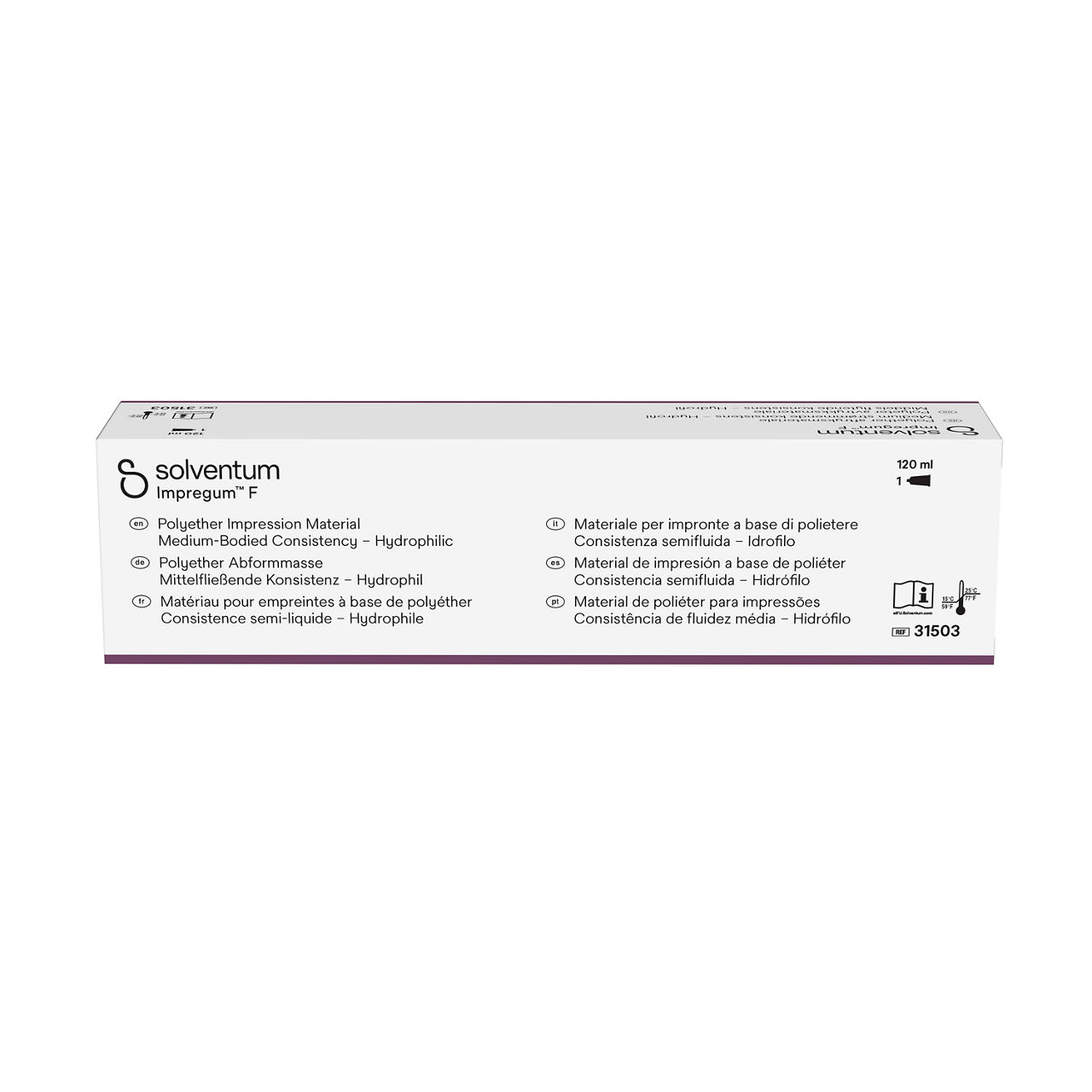 Solventum™ Impregum™ F Polyether Impression Material, 31503, Base Paste, 1 EA - Front, Center, In Packaging (1C1)