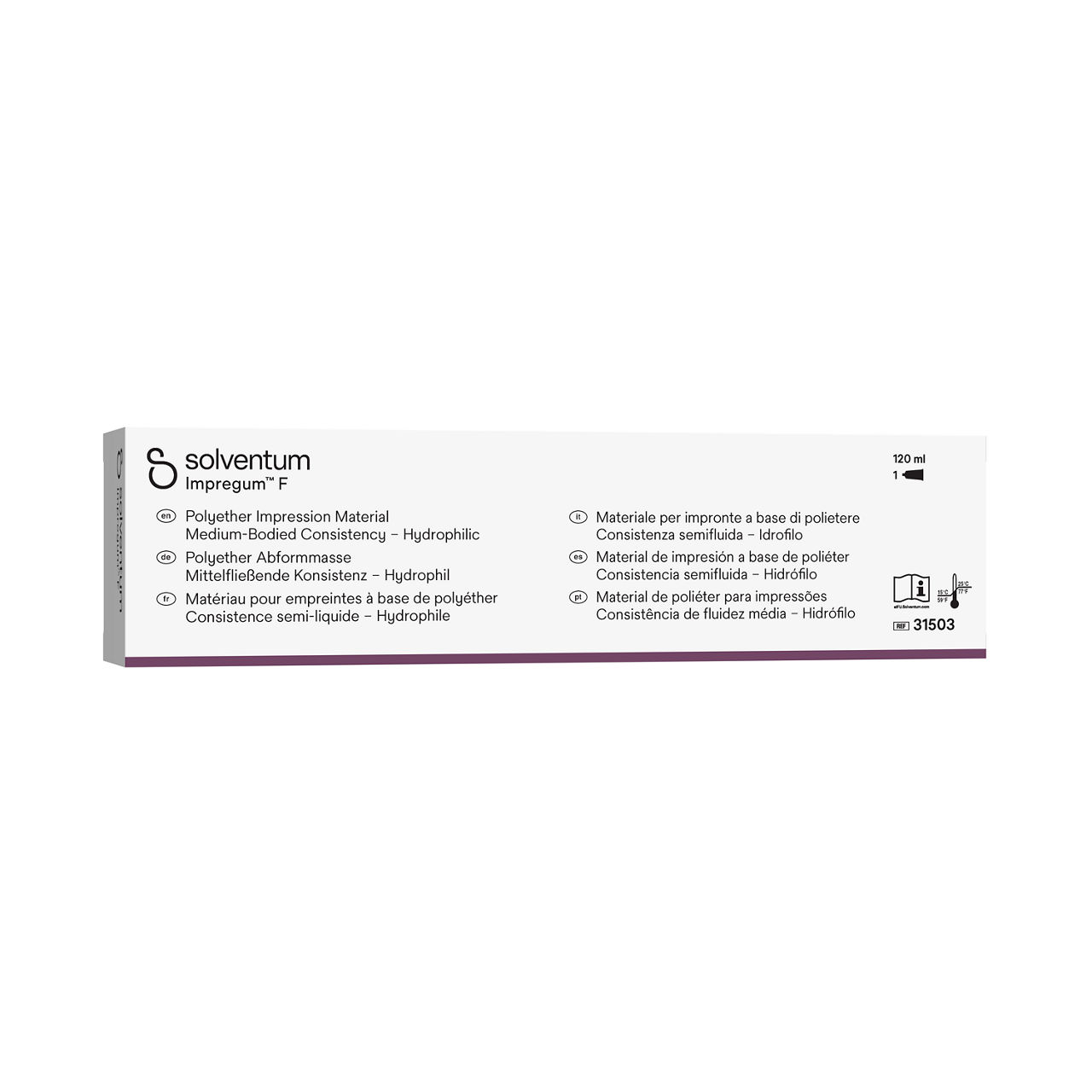 Solventum™ Impregum™ F Polyether Impression Material, 31503, Base Paste, 1 EA - Front, Left, In Packaging (1L1)
