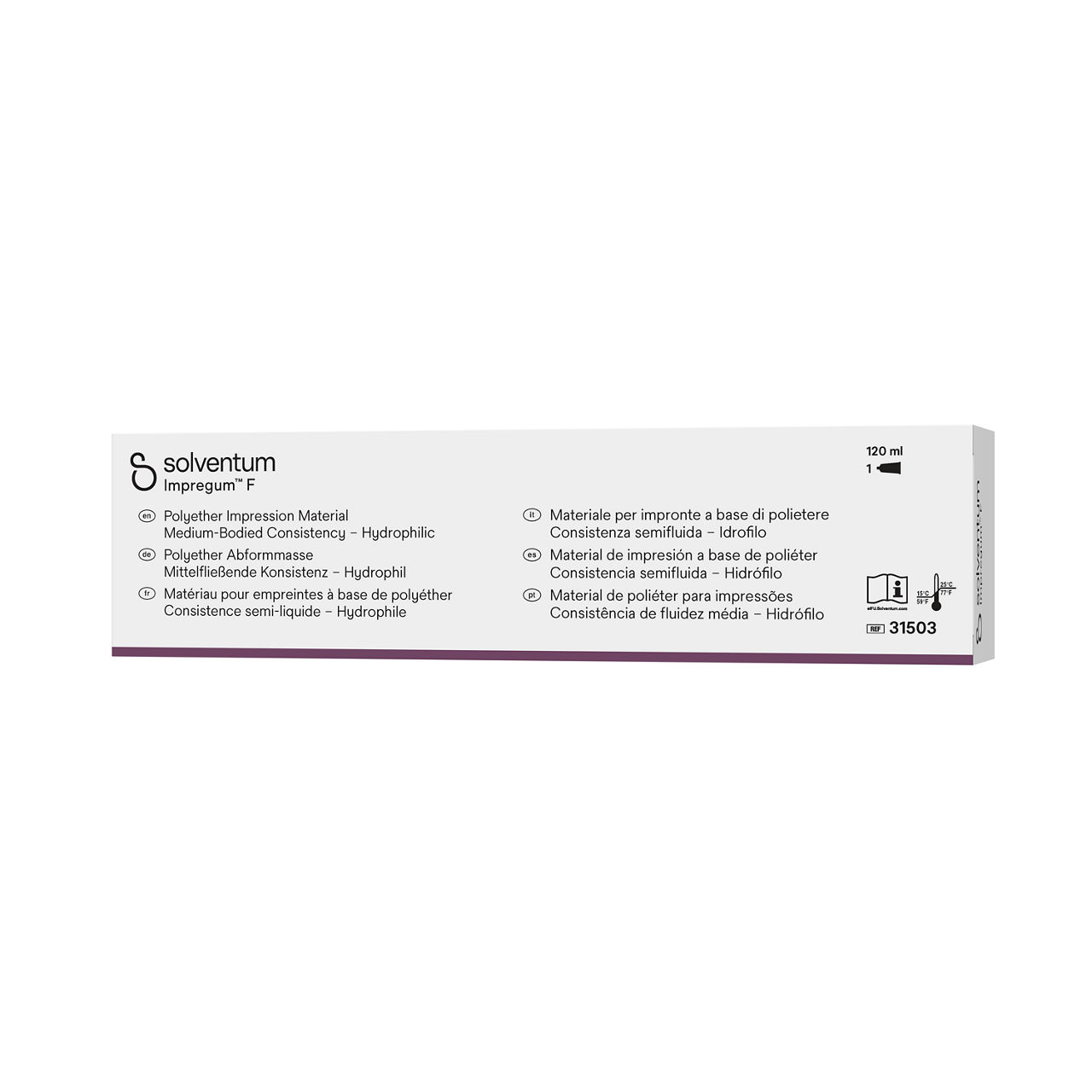 Solventum™ Impregum™ F Polyether Impression Material, 31503, Base Paste, 1 EA - Front, Right, In Packaging (1R1)