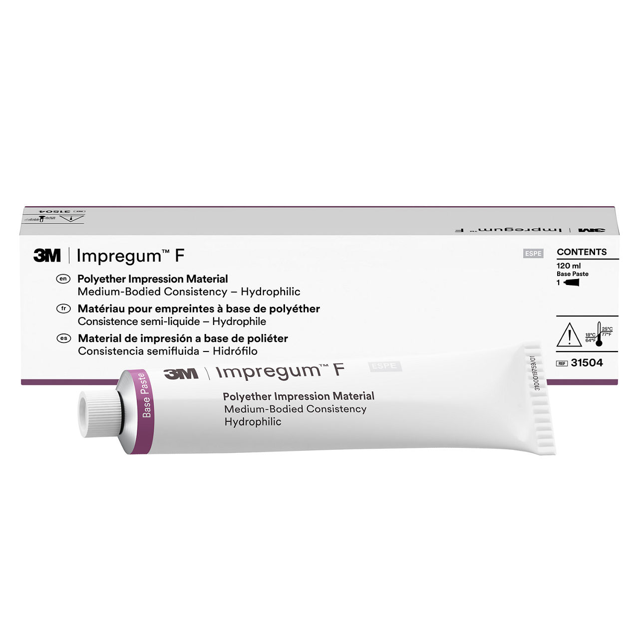Recharge de pâte de base en polyéther Impregum™ F 3M™, 31504, tube de120 ml