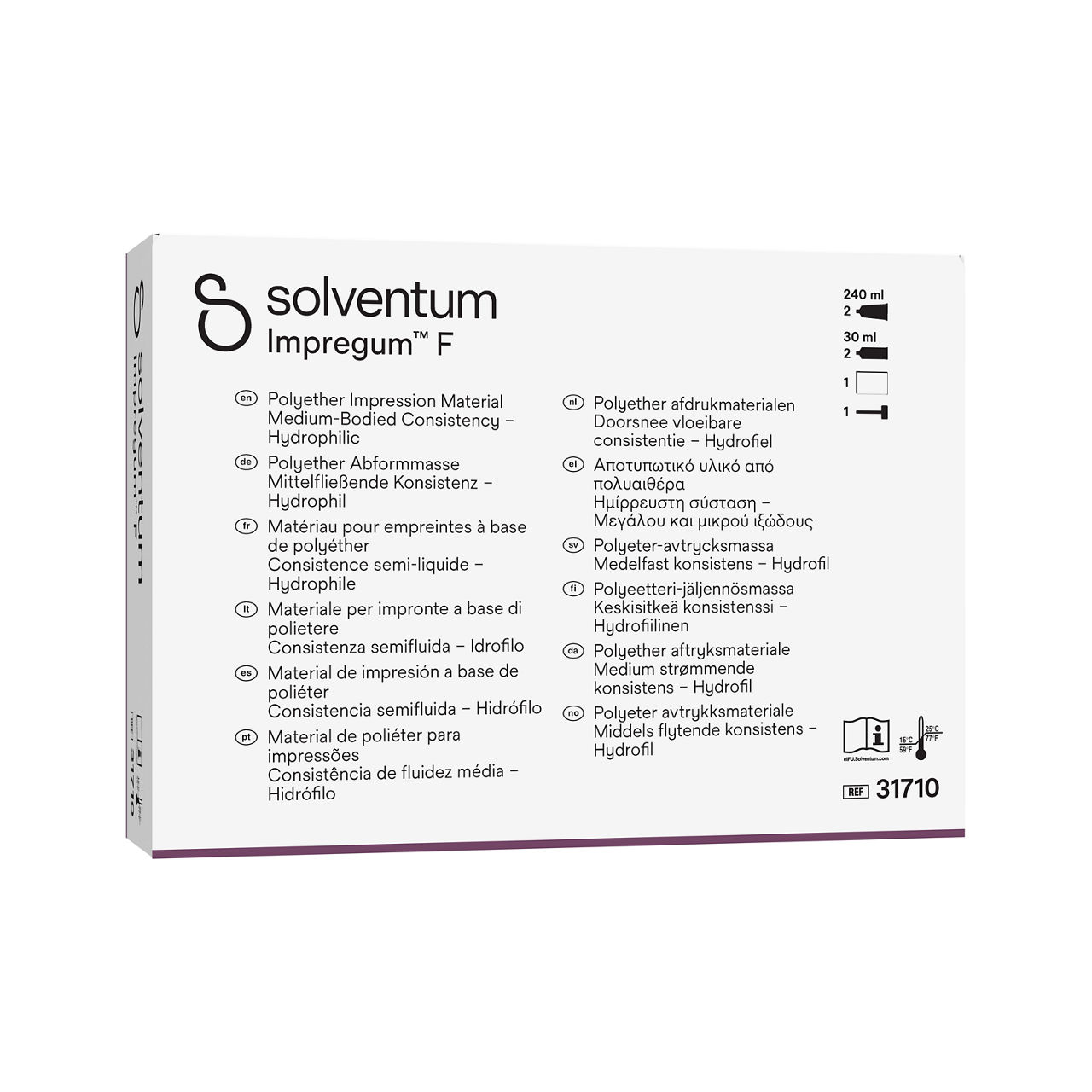 Solventum™ Impregum™ F Polyether Impression Material, 31710, Refill Pack - Front, Left, In Packaging (1L1)