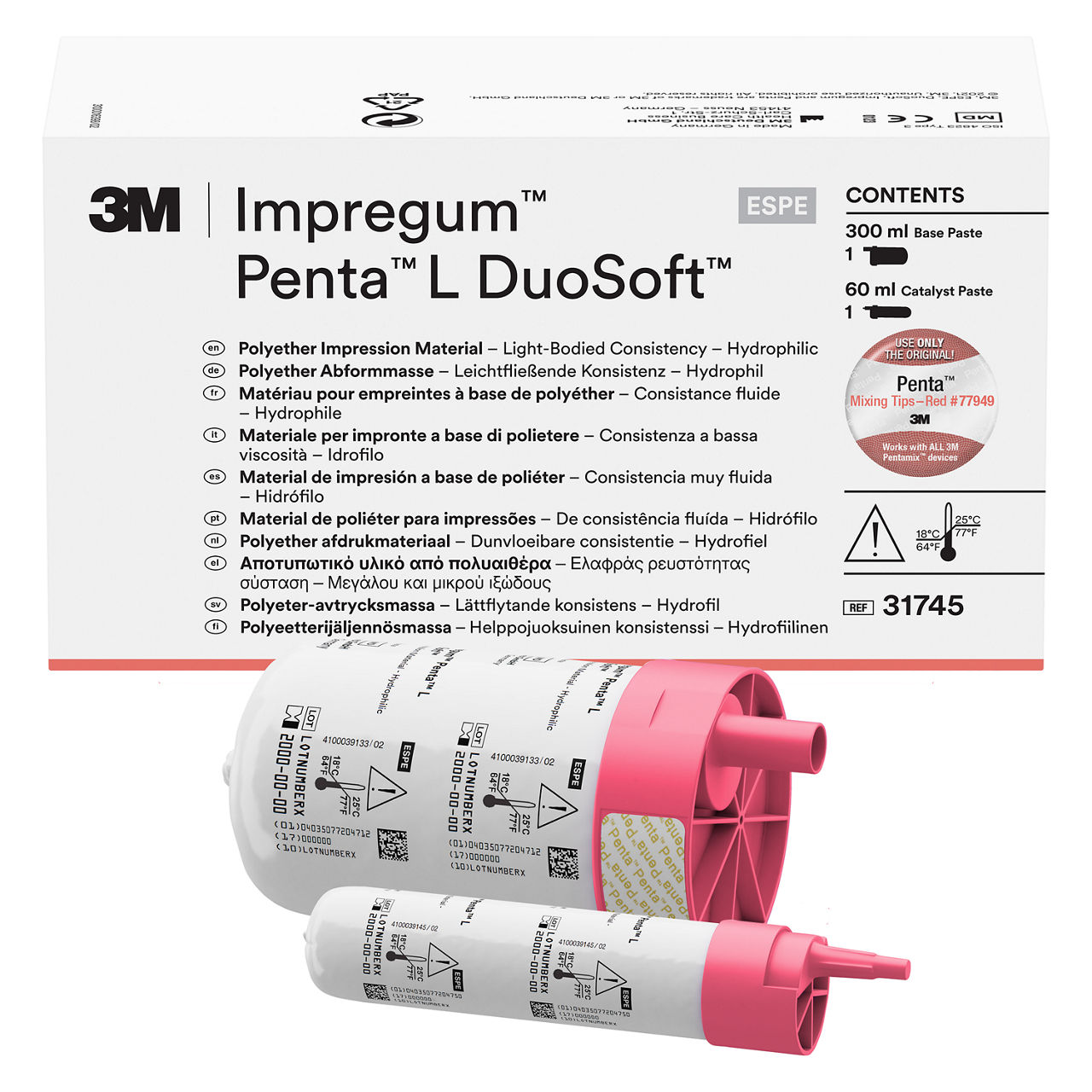 3M™ Impregum™ Penta™ L DuoSoft™ Polyether Impression Material, 31745,Light Body, Refill