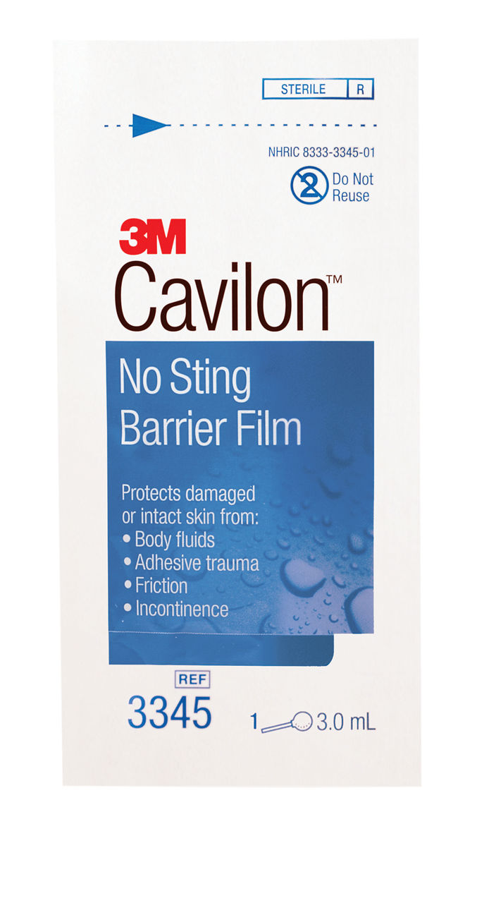 3M™ Cavilon™ No Sting Barrier Film, 3345, 3 mL Wand, 25/Carton, 4 Cartons/Case