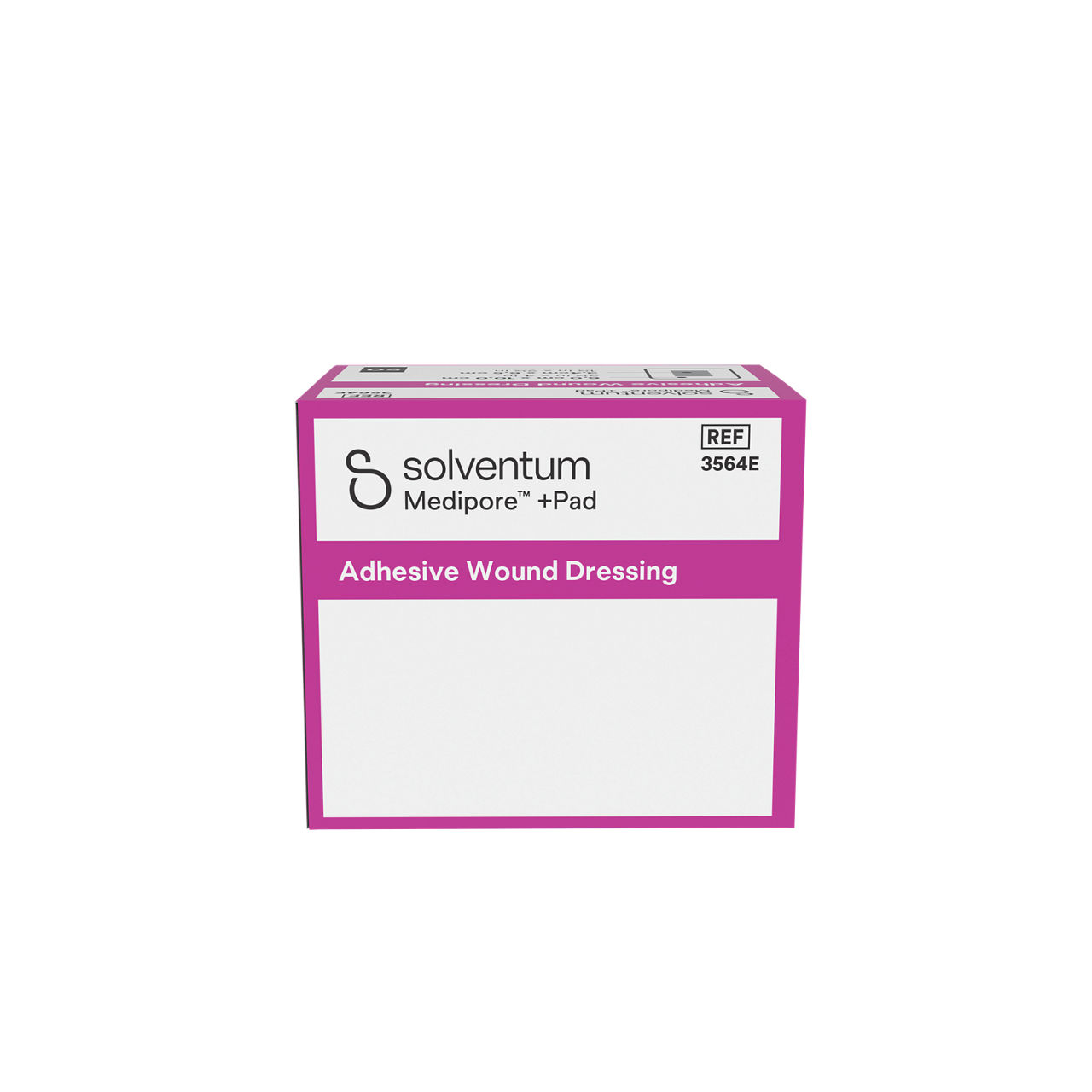 Solventum™ Medipore™ +Pad Adhesive Wound Dressing, 3564E, 6 x 10 cm (2¼ x 4 in), Pad - 3,4 x 6,5 cm (1¼ x 2½ in), 50/CAR - Back, Center, In Packaging (7C1)