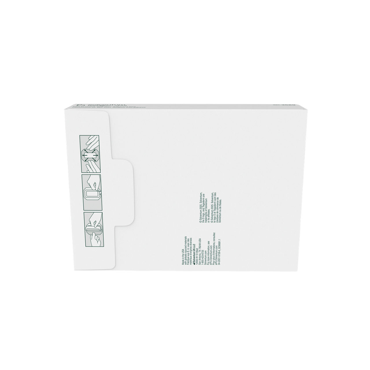 Solventum™ Tegaderm™ +Pad Film Dressing with Non-Adherent Pad, 3589, 3 1/2 in x 6 in (9 cm x 15 cm), 25/CAR, 4 CAR/CS - Back, Center, In Packaging (7C1)
