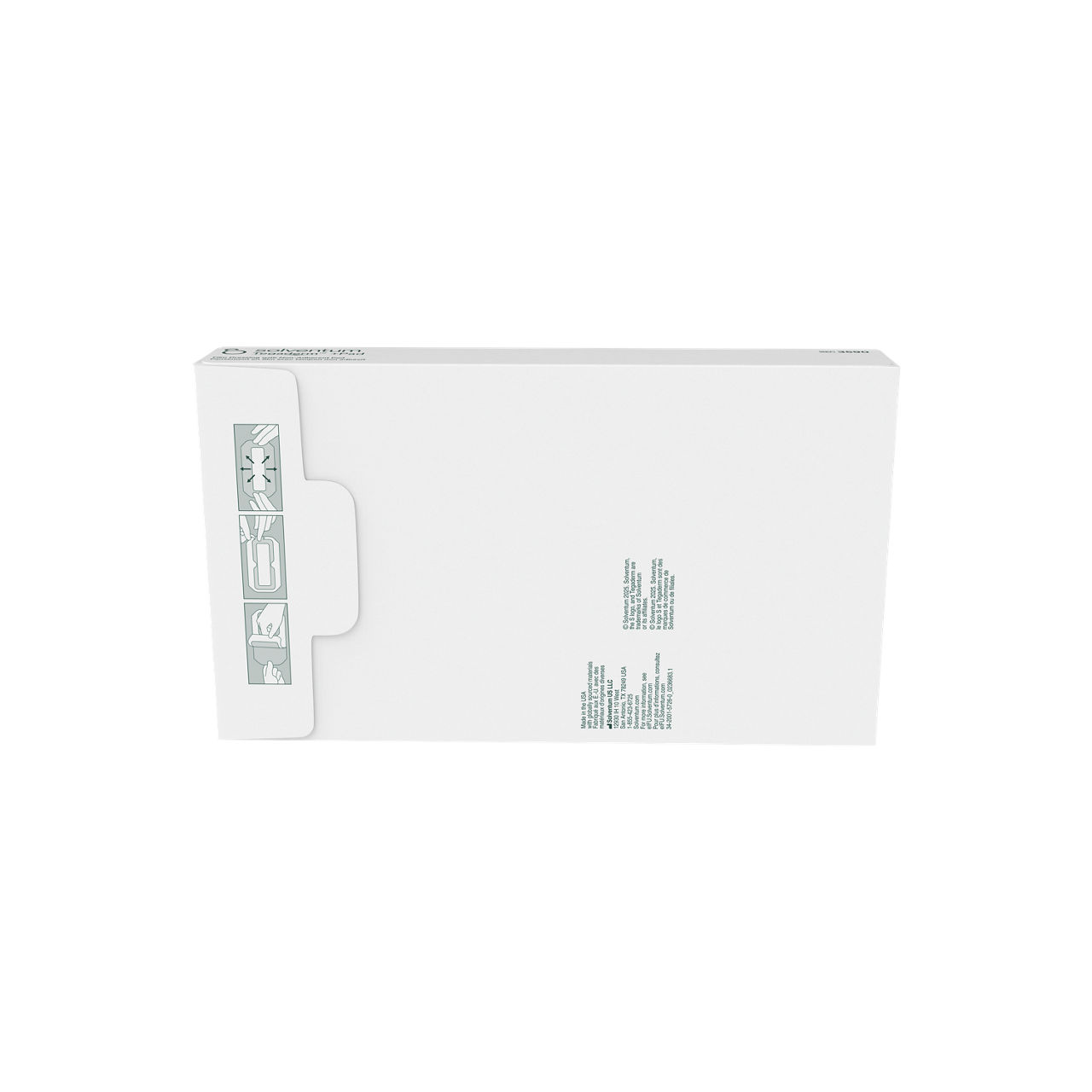 Solventum™ Tegaderm™ +Pad Film Dressing with Non-Adherent Pad, 3590, 3 1/2 in x 8 in (9 cm x 20 cm), 25/CAR, 4 CAR/CS - Back, Center, In Packaging (7C1)